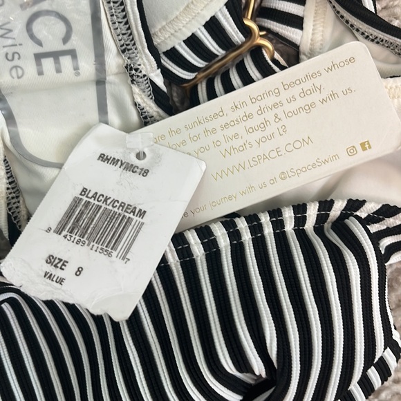 L*Space Mayra Striped One-Piece w/ Gold Hardware Cutouts - Picture 9 of 9